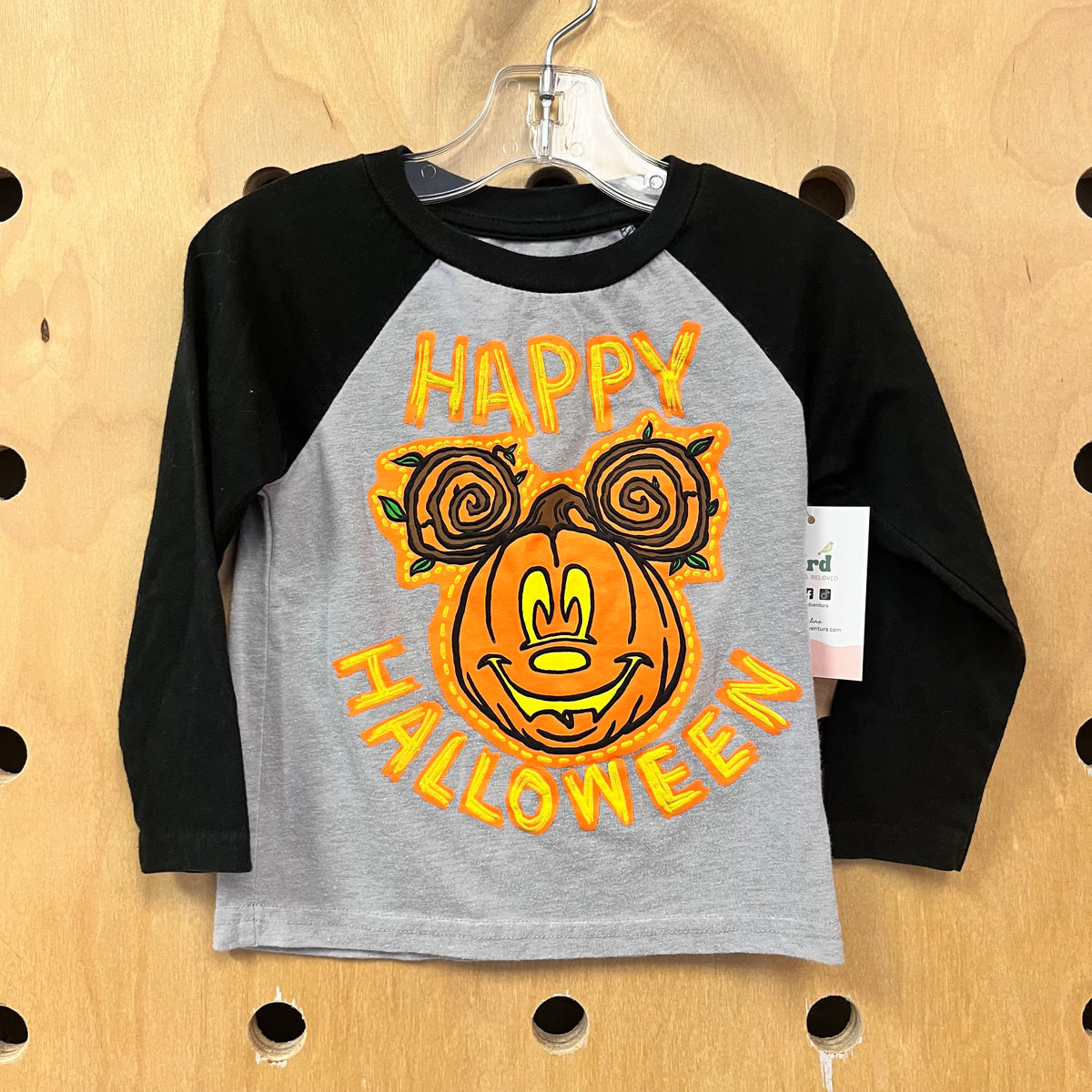 Grey/Orange Mickey Halloween LS