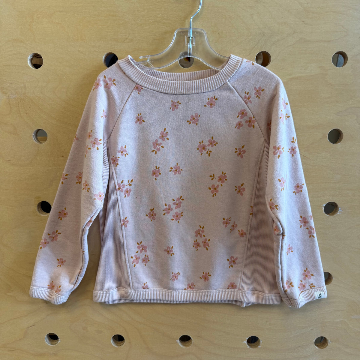 Dusty Pink Organic Floral Pullover