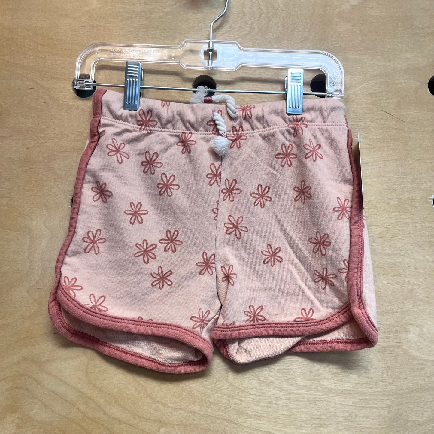 Organic Peach Floral Shorts