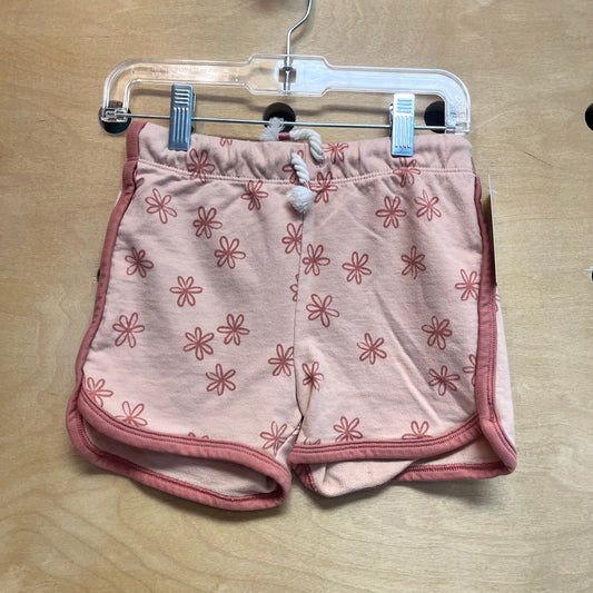 Organic Peach Floral Shorts