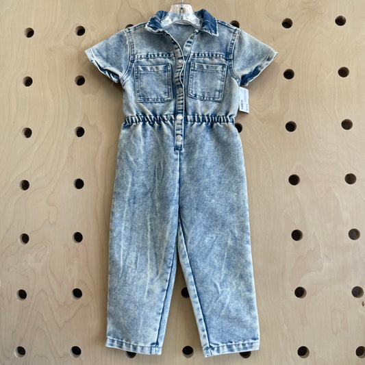 Acid Washed Denim Jumpsuit