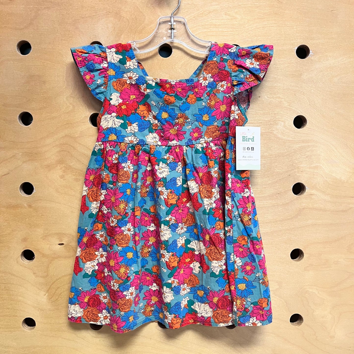 Teal Floral Dress