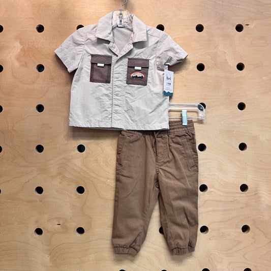 Brown/Tan 'Hikers Club' Outfit