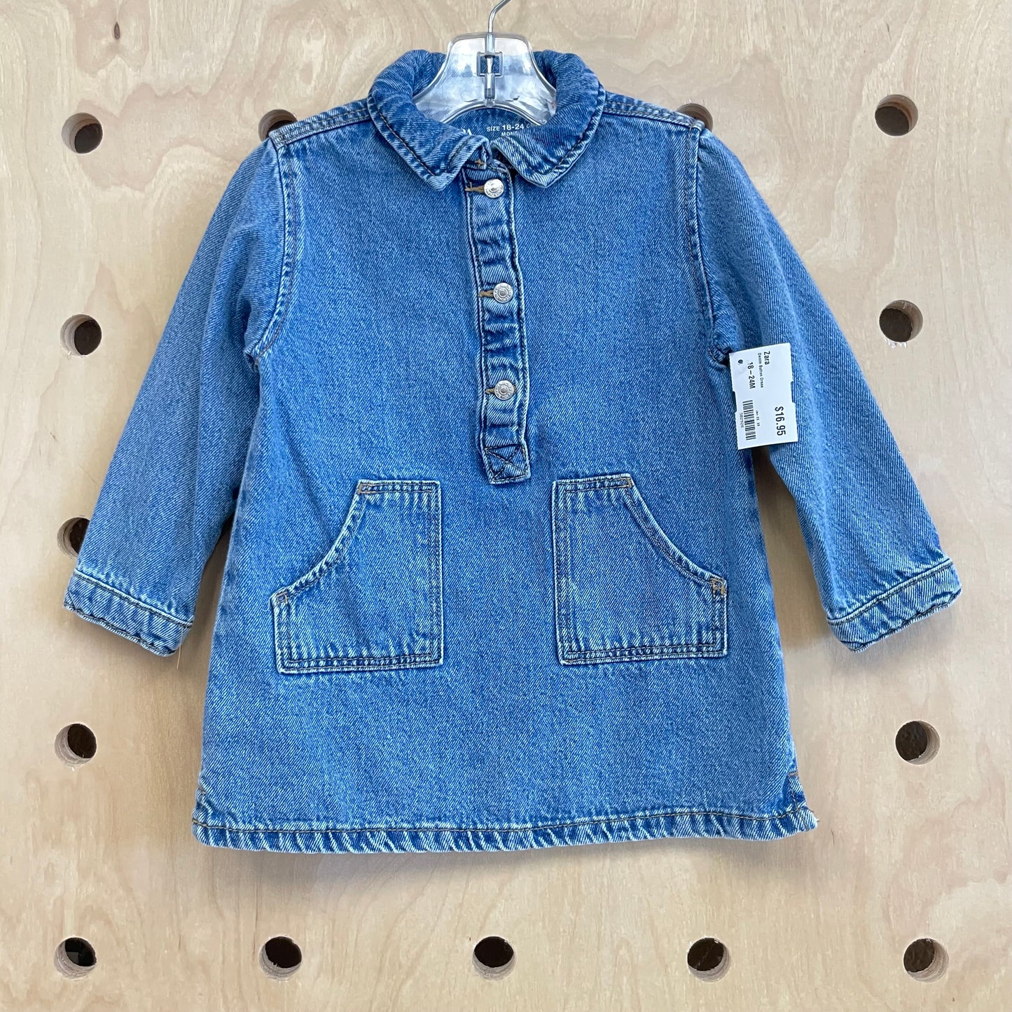 Denim Button Dress