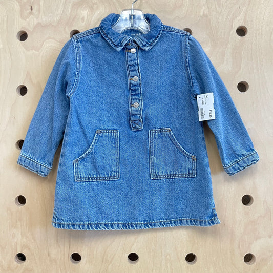 Denim Button Dress