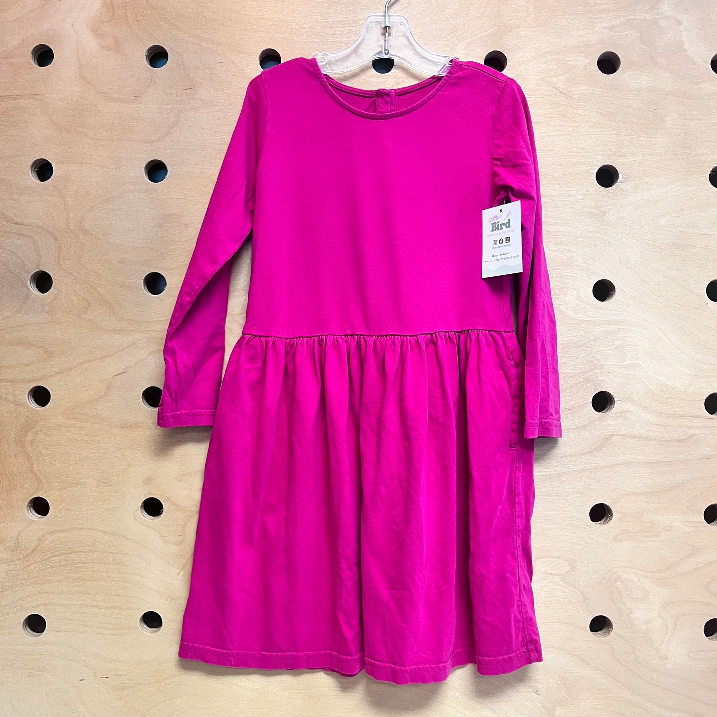 Pink Cotton Pocket Dress
