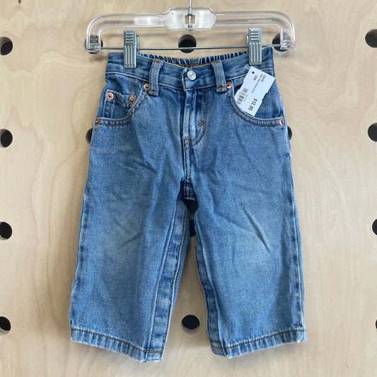 Elastic Back Straight Denim