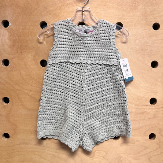 Seafoam Crocheted Romper