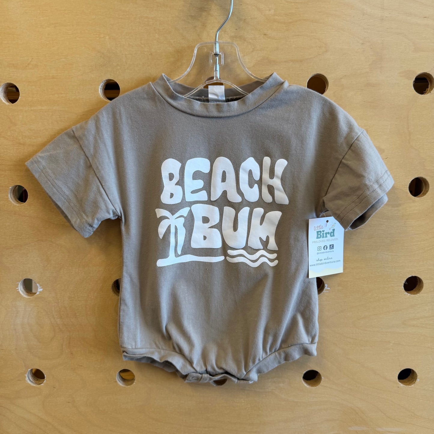 Beige Beach Bum Romper