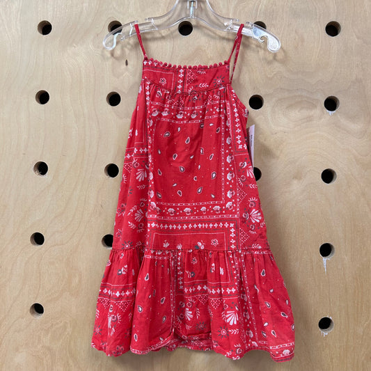 Red Bandana Print Dress
