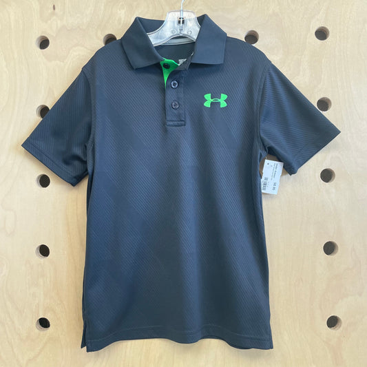 Black Striped Heat Gear Polo