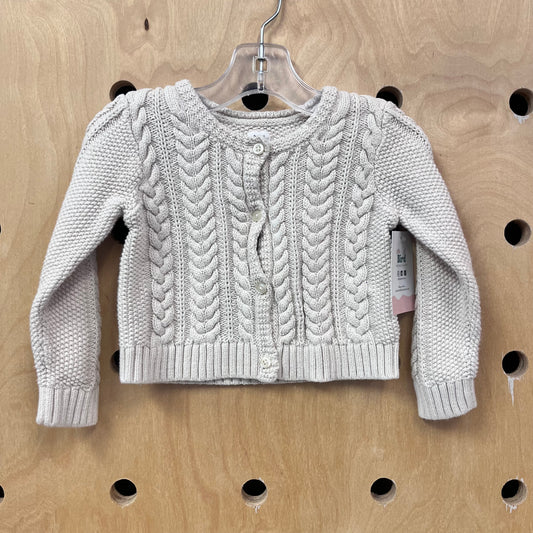 Cream Cable Knit Cardigan