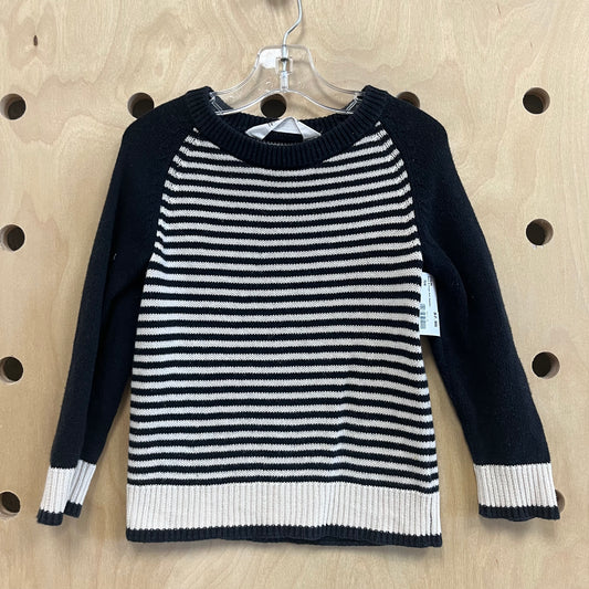 Black & Cream Knit Sweater