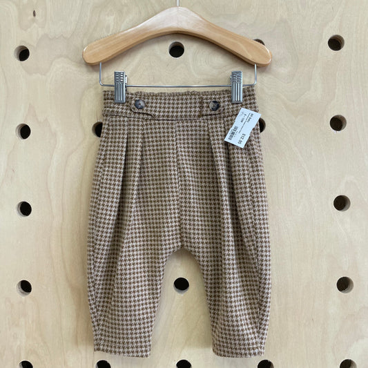 Houndstooth Pleated Harem Pants