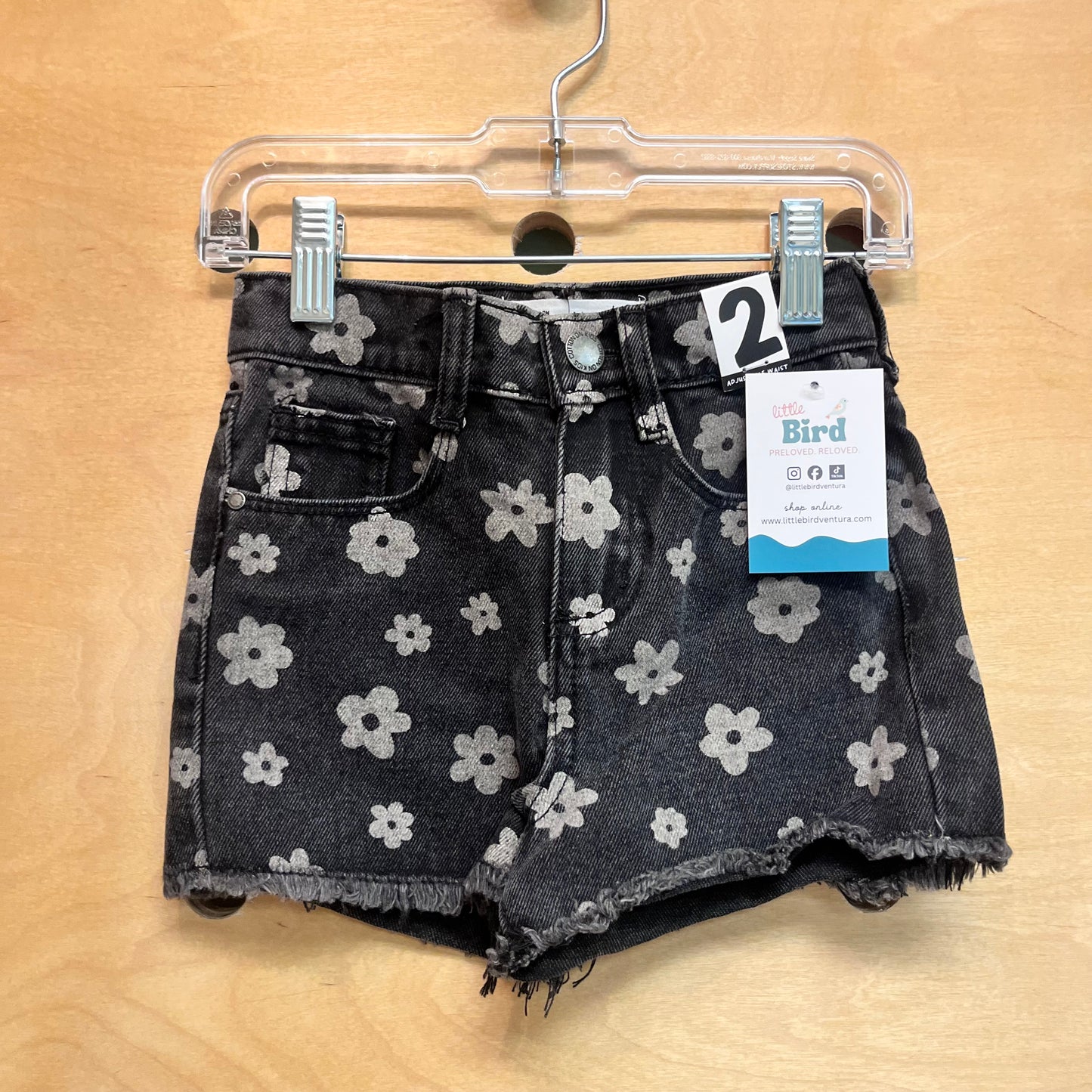 Denim Floral Shorts NEW!