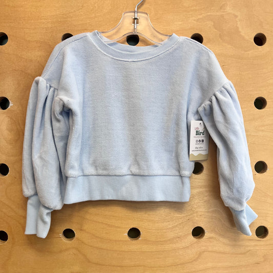 Blue Balloon Sleeve Sweatshirt