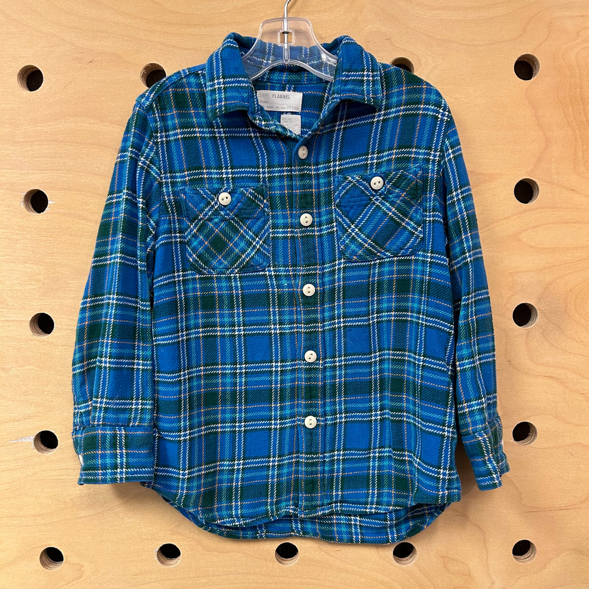 Blue/Yellow Plaid Button Up