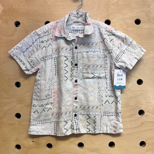 Pastels Aztec Button Up Tee