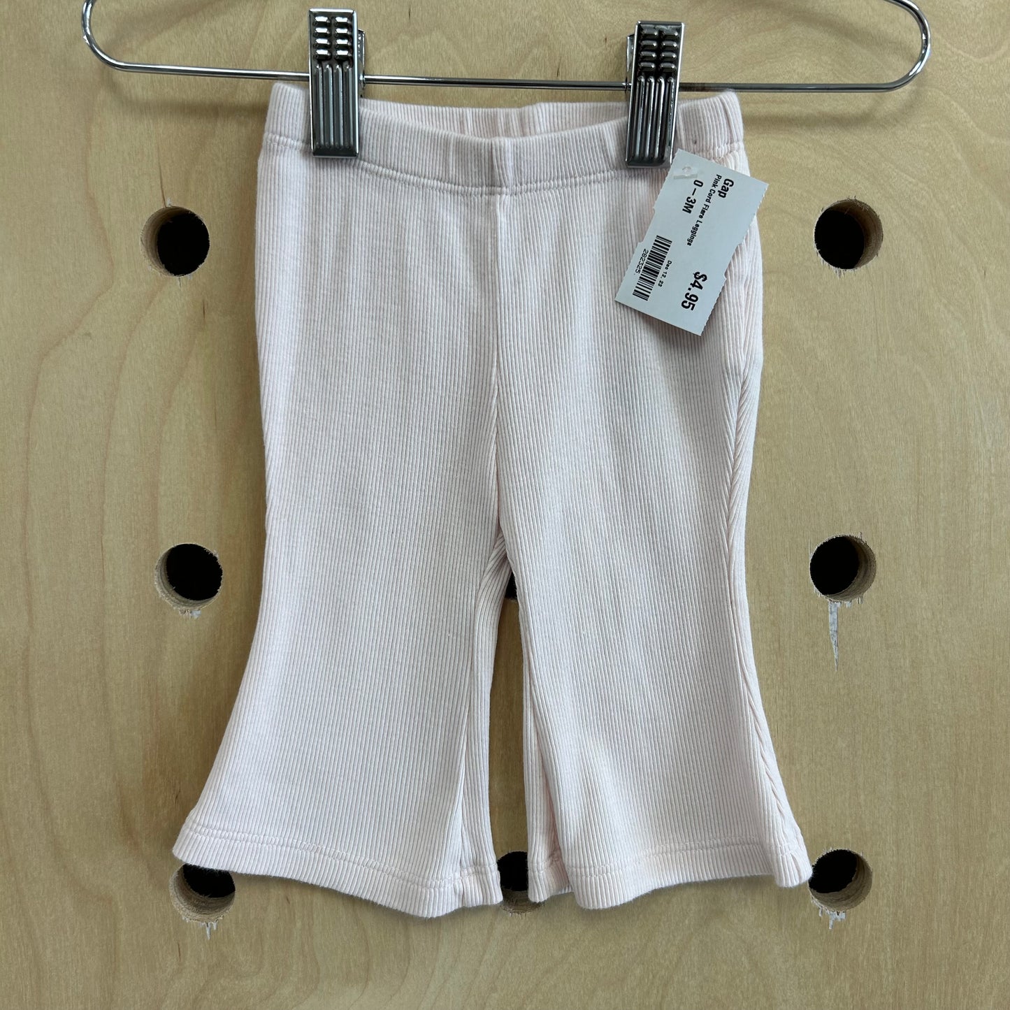 Pink Cord Flare Leggings