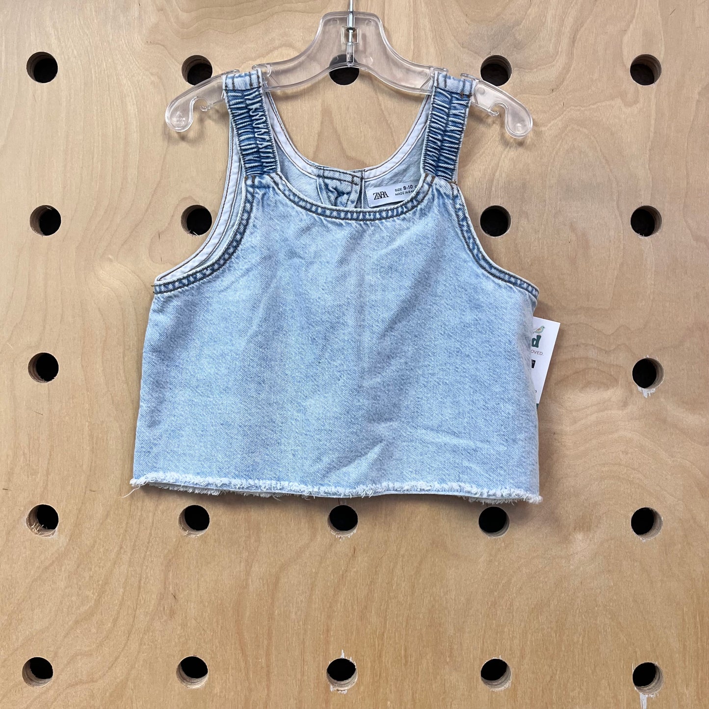 Denim Button-Back Tank