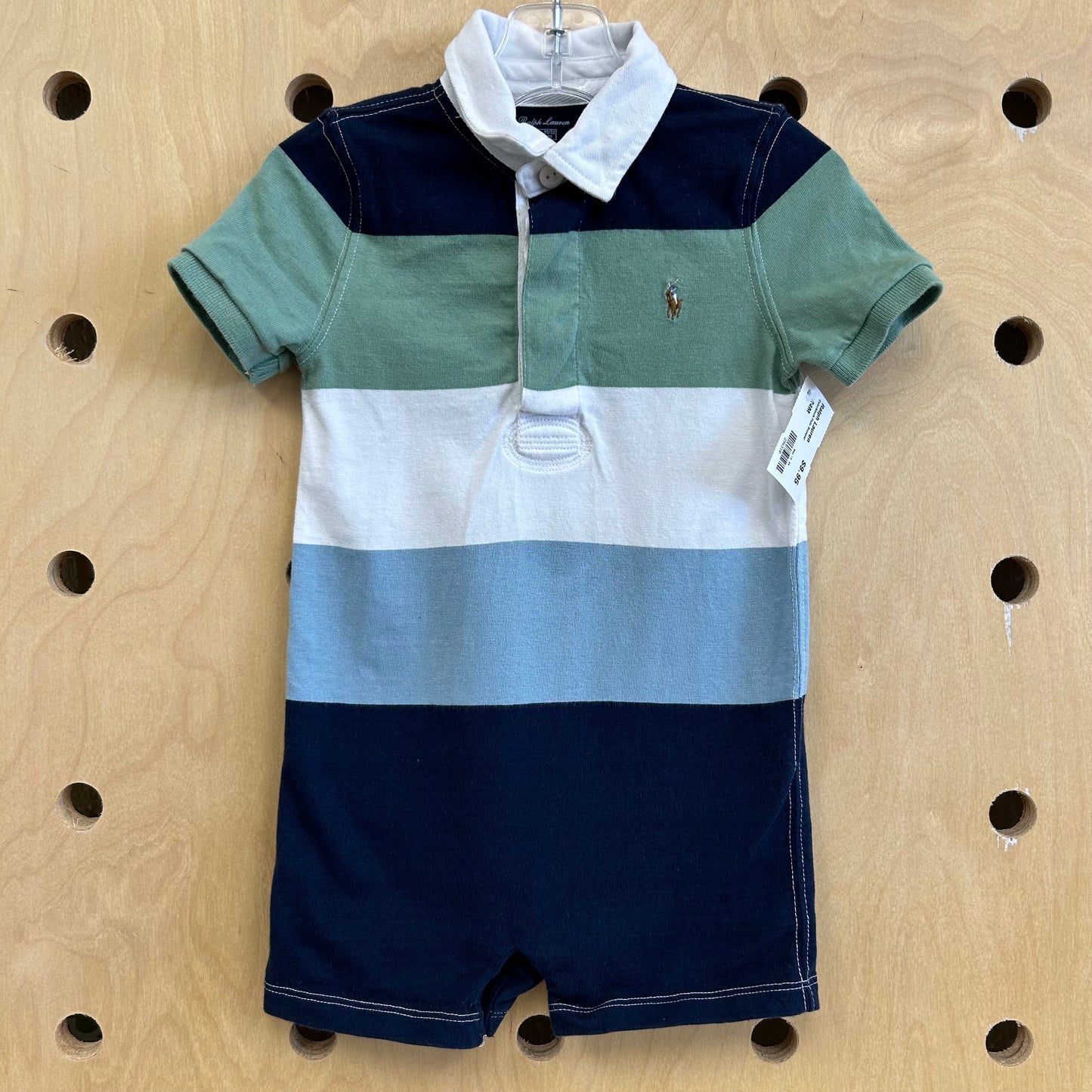 Colorblock Polo Romper