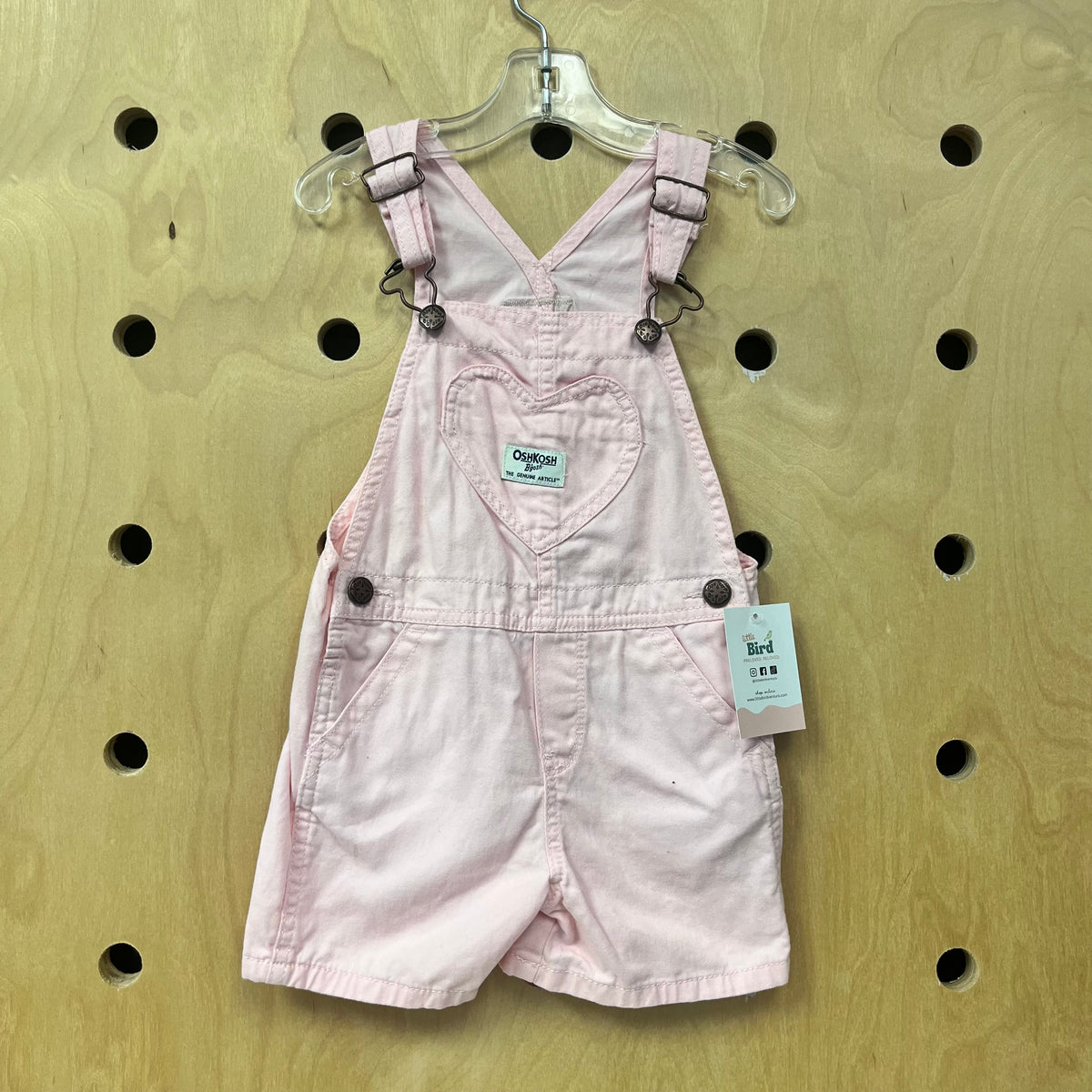 Pink Heart Pocket Shortalls
