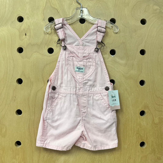 Pink Heart Pocket Shortalls