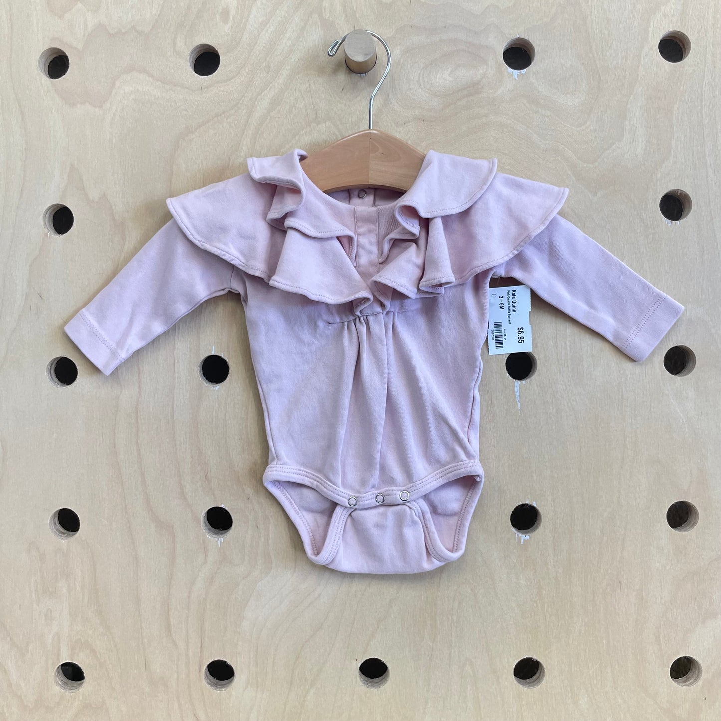 Pink Organic Ruffle Bodysuit