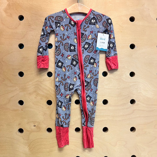 Grey Bamboo Pirates Zippy