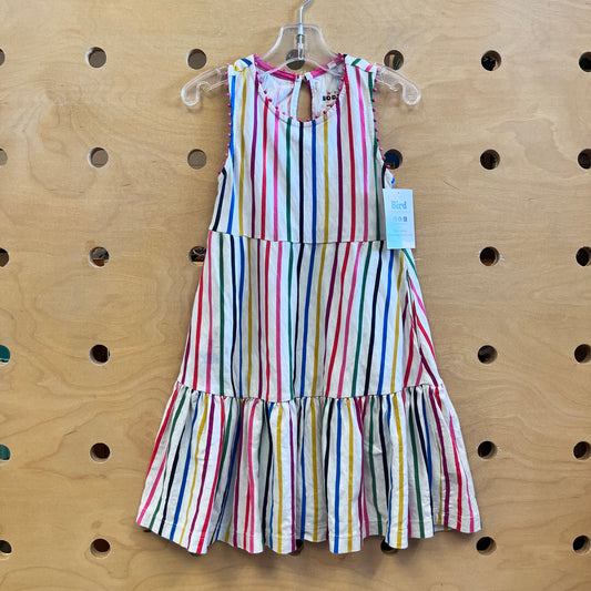 Colorful Striped Sleeveless Dress