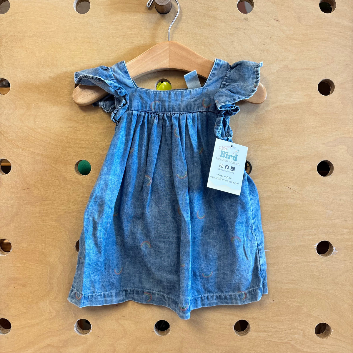 Chambray Rainbows Dress+Bloomers