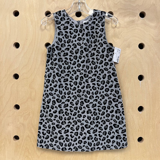 Grey Leopard Cord Dress