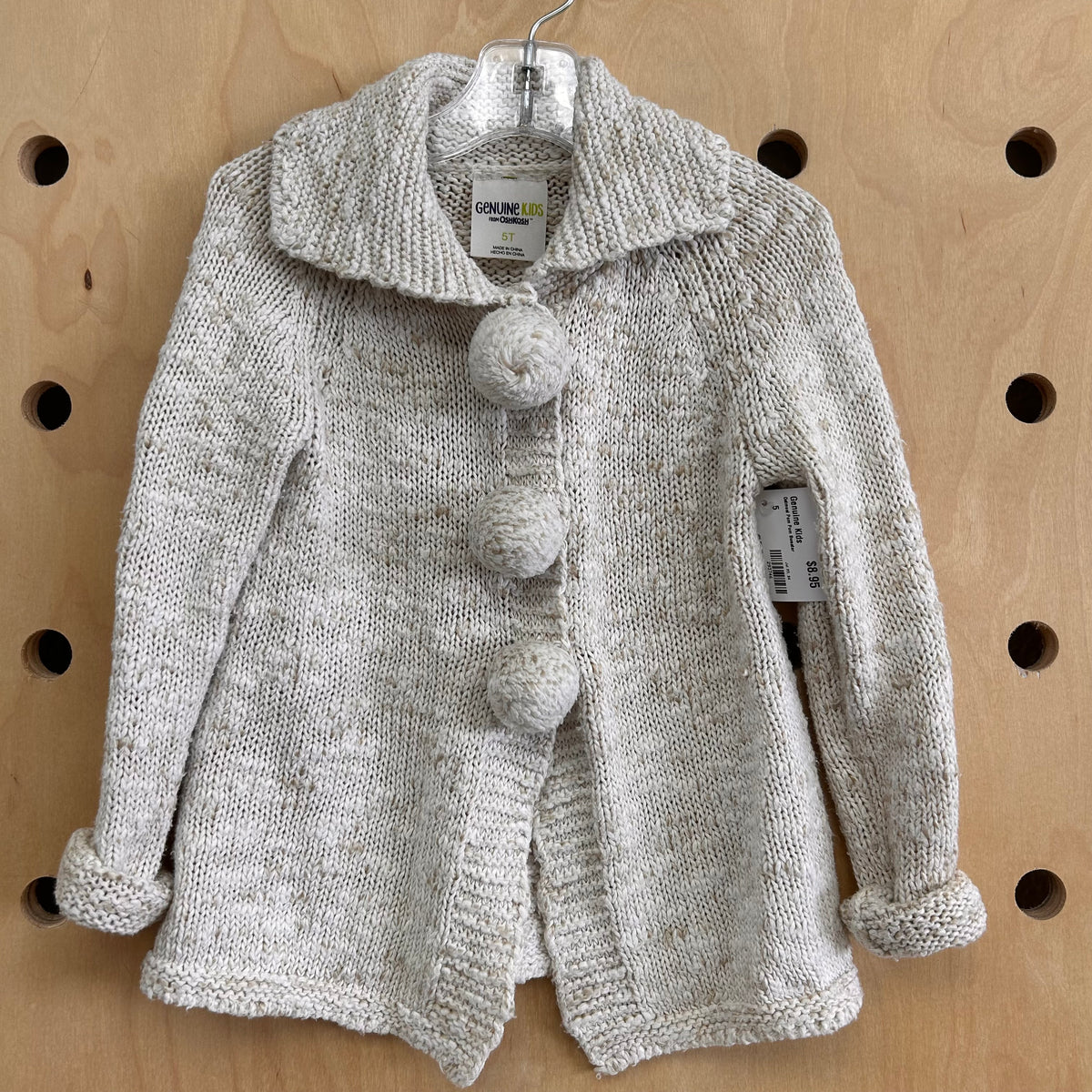 Oatmeal Pom Pom Sweater