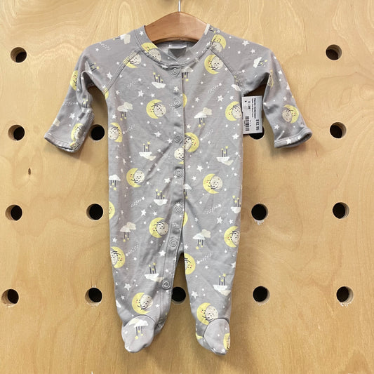 Organic Grey Moons Footies
