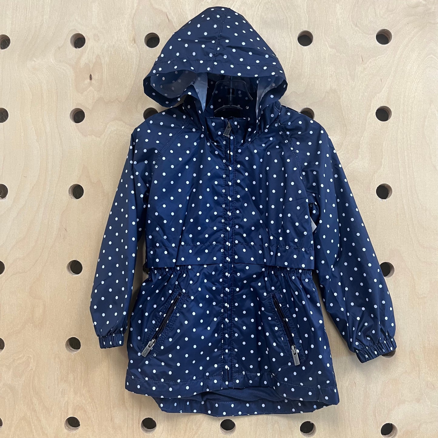 Blue Polka Dot Rain Jacket
