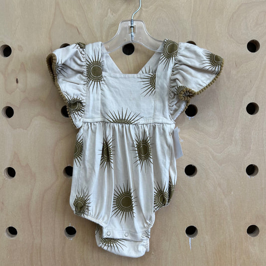 Olive & Cream Sunburst Romper