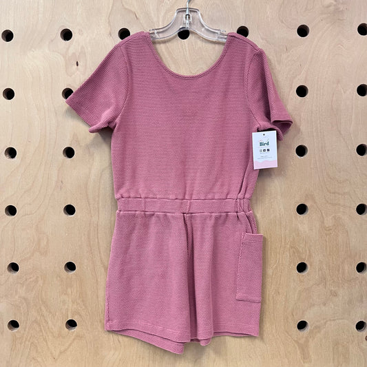 Pink Waffle Knit Romper