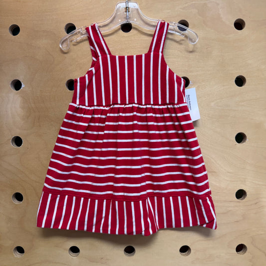 Red/White Striped Dress