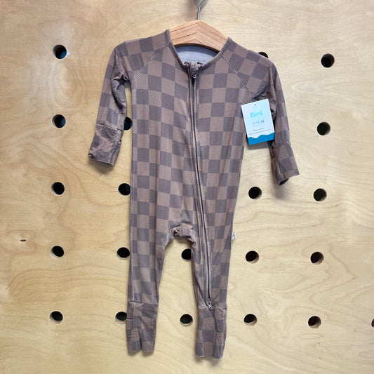 Brown/Grey Checkered Bamboo Zippy