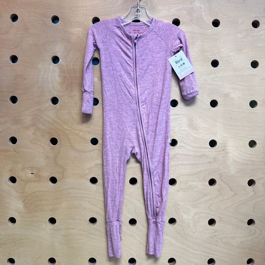 Pink Ribbed Bamboo 2Way Zippy
