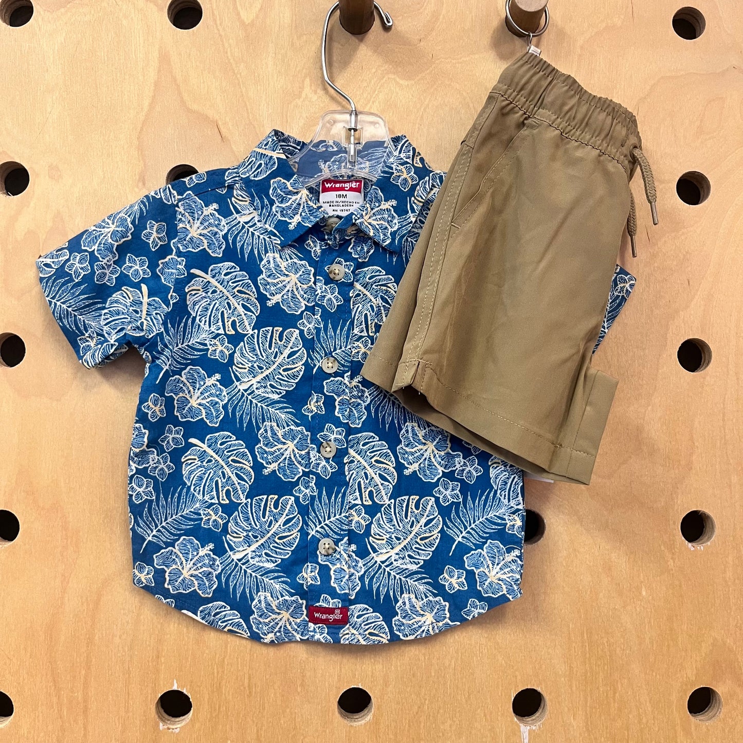 Blue + Tan Tropical Outfit NEW!