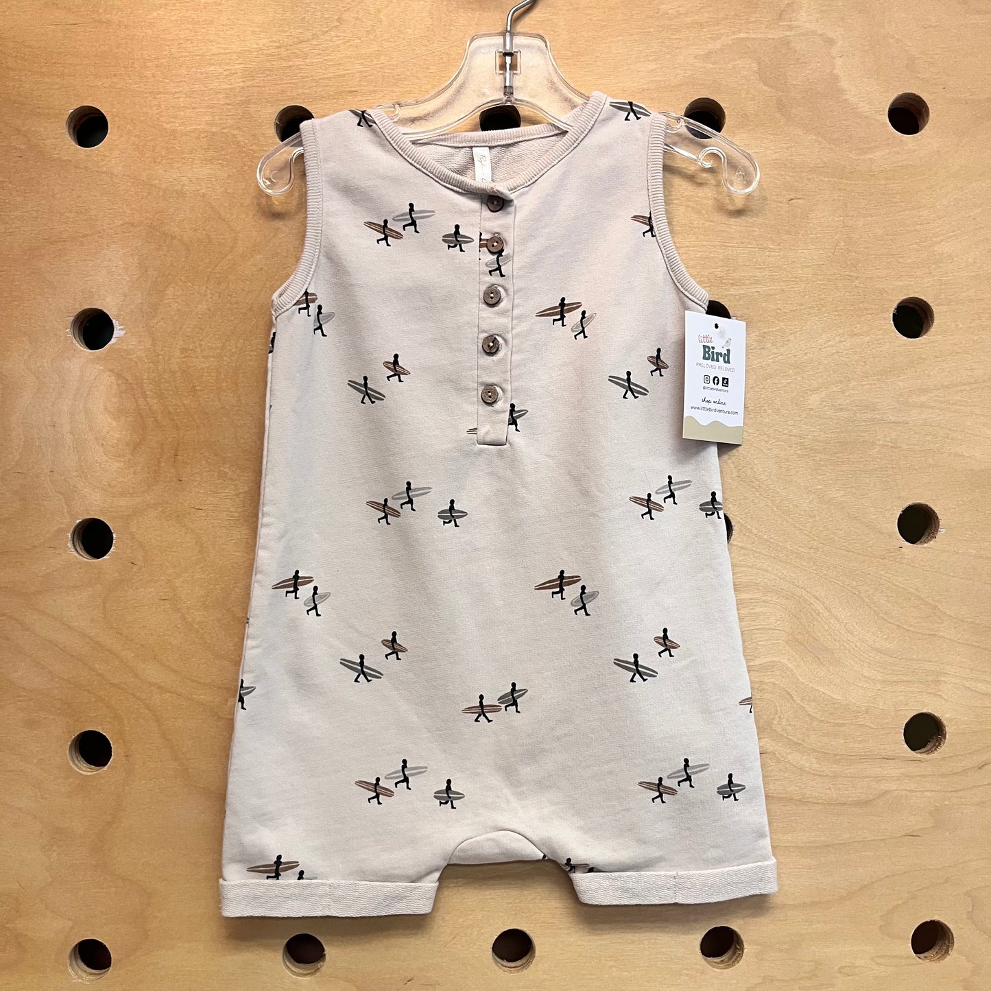 Sand French Terry Surf Romper