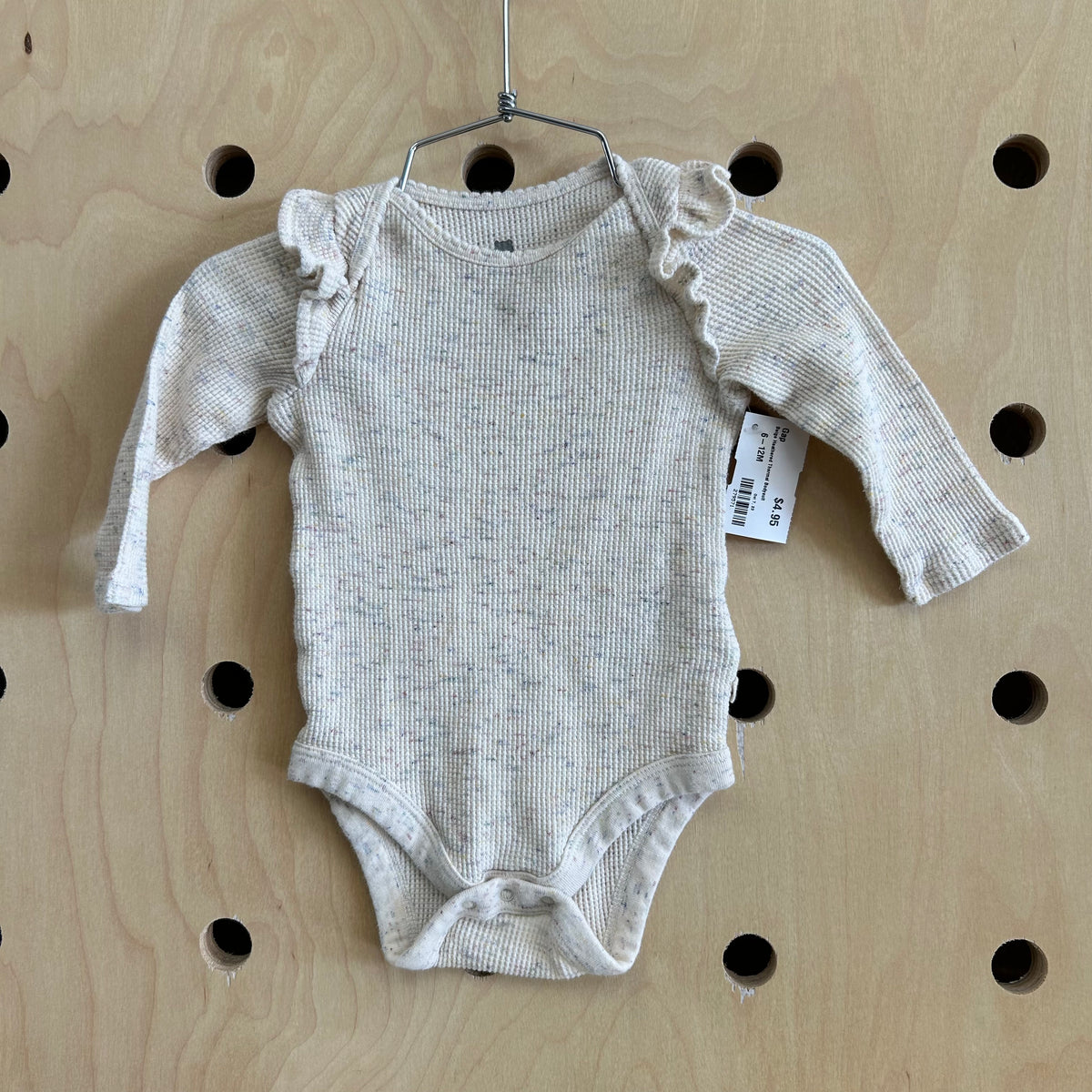 Beige Heathered Thermal Bodysuit