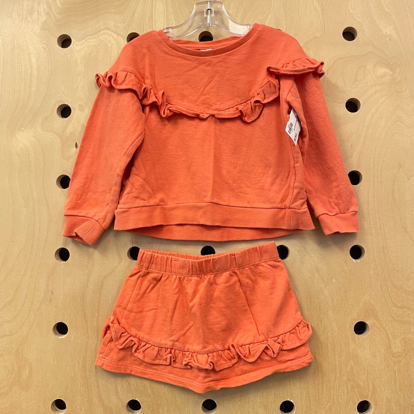 Orange Ruffle French Terry Outfit