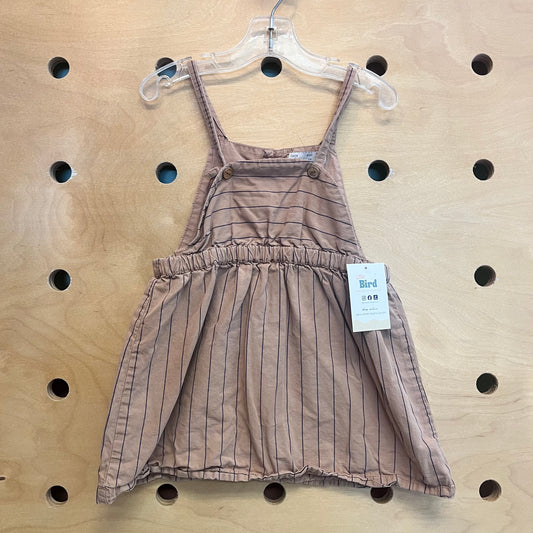 Beige/Blue Striped Dress