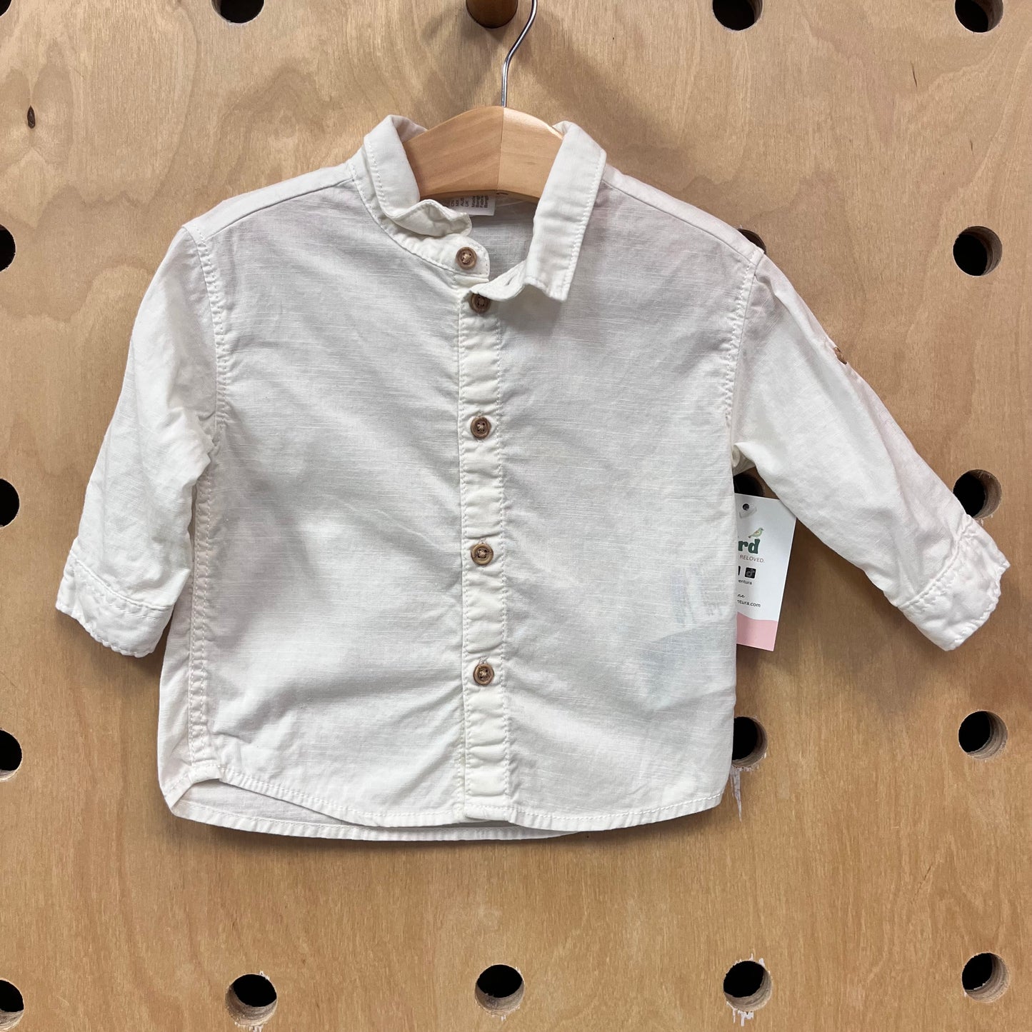 Cream Cotton Button Up