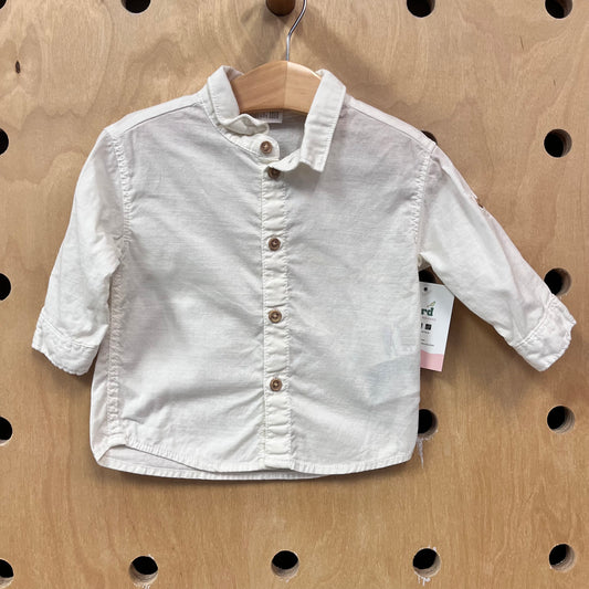 Cream Cotton Button Up