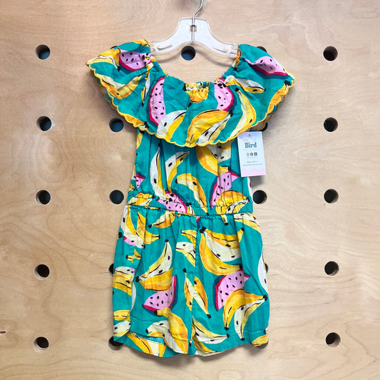 Teal Banana & Watermelon Romper