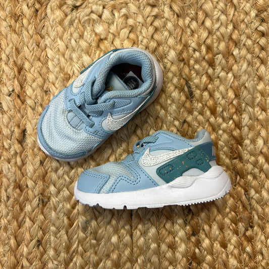 Light Blue & White Mesh Slip Ons