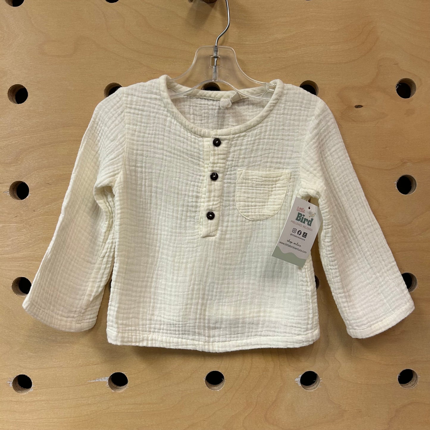 White Gauze Henley